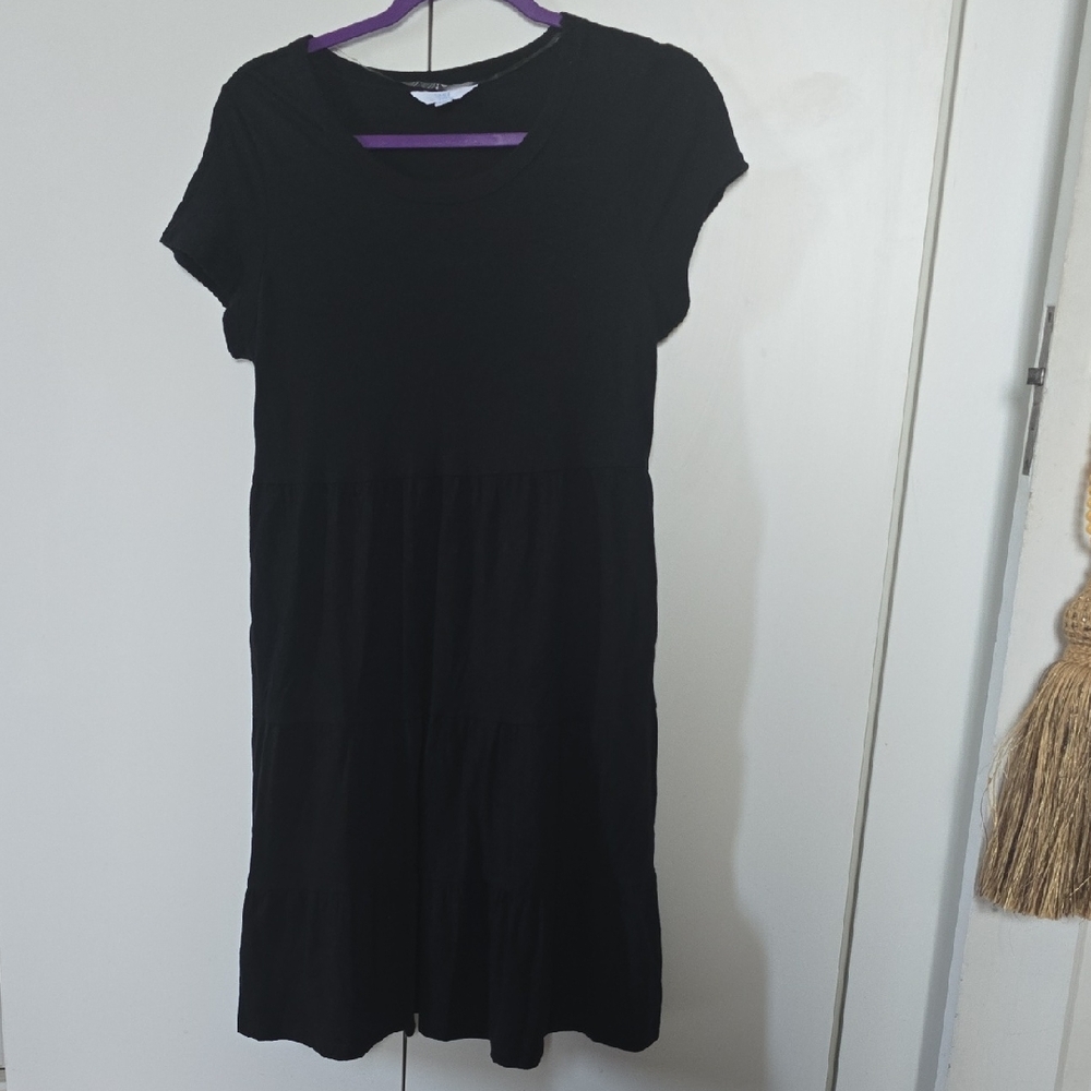 Time and Tru Black Midi Dress